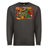 Smoke mexican cacti background Premium Sweatshirt - Artiststas
