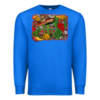 True Royal mexican cacti background Premium Sweatshirt - Artiststas