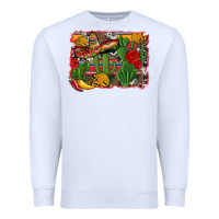 White mexican cacti background Premium Sweatshirt - Artiststas