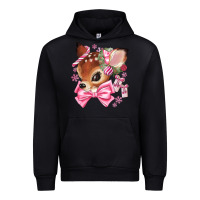 Black reindeer head christmas Urban Hoodie - MaliasSmallBusiness