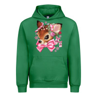 Emerald reindeer head christmas Urban Hoodie - MaliasSmallBusiness