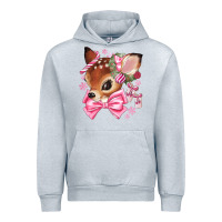 Heather Grey reindeer head christmas Urban Hoodie - MaliasSmallBusiness