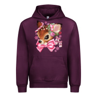 Mauve Wine reindeer head christmas Urban Hoodie - MaliasSmallBusiness