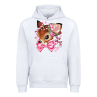 White reindeer head christmas Urban Hoodie - MaliasSmallBusiness