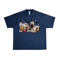 Navy siberian cat coffee cups Urban Heavy Tee - texasbilliewilder