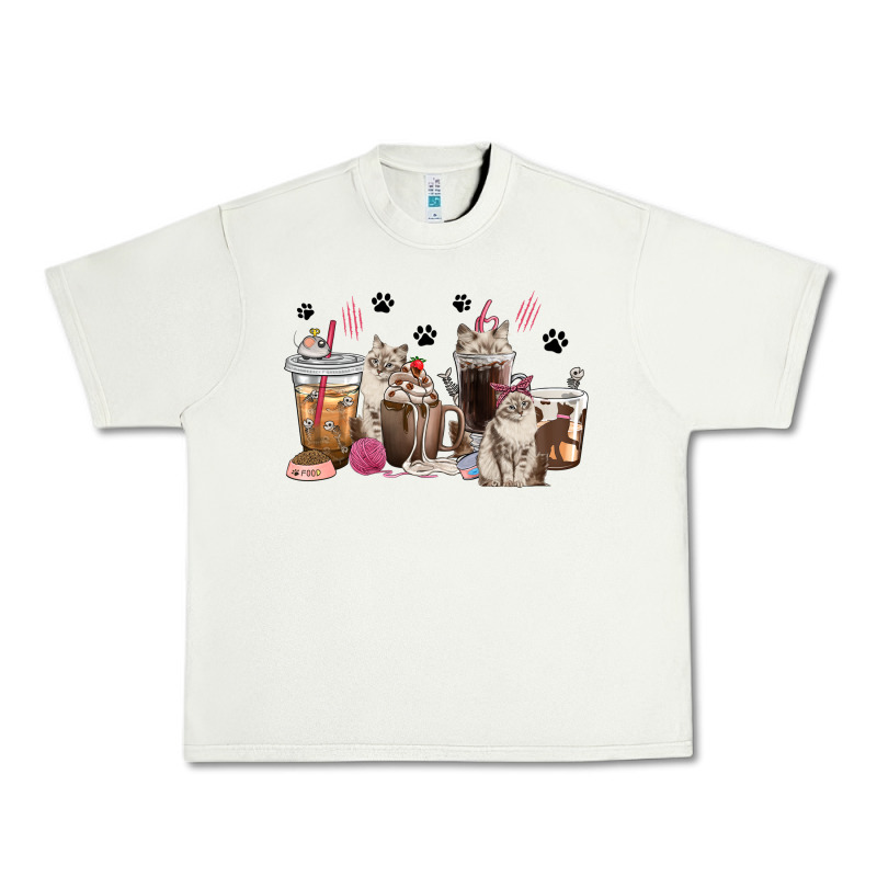 Siberian Cat Coffee Cups Urban Heavy Tee by texasbilliewilder | Teevron