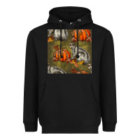 Black squirrel pumpkin seamless Heavyweight Hoodie - BundleAndBundleShop