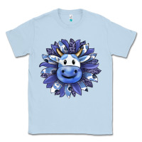 Dusty Blue blueberry milkshake cow sunflower Classic Tee - RanaPortraitStore