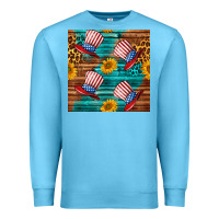 Ocean Blue celebrity hat with leopard Premium Sweatshirt - BundleAndBundleShop