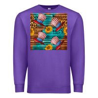 Purple celebrity hat with leopard Premium Sweatshirt - BundleAndBundleShop