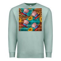Seafoam celebrity hat with leopard Premium Sweatshirt - BundleAndBundleShop