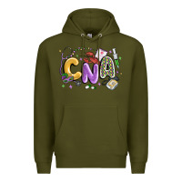 Army Green cna mardi gras Premium Hoodie - MaliasSmallBusiness