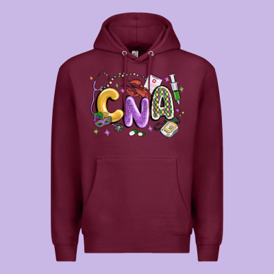 Cna Mardi Gras Premium Hoodie Designed By Maliassmallbusiness