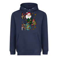 Navy ho ho ho Heavyweight Hoodie - JahusDesignShop