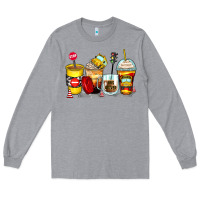 Heather Grey bus driver coffee cups Long Sleeve Tee - Zillion Design Studio