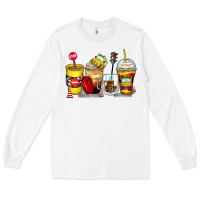 White bus driver coffee cups Long Sleeve Tee - Zillion Design Studio