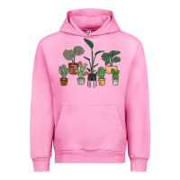 Fuchsia Pink just one more plant Urban Hoodie - MaliasSmallBusiness