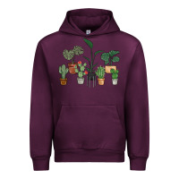 Mauve Wine just one more plant Urban Hoodie - MaliasSmallBusiness