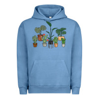 Pigment Pebble Blue just one more plant Urban Hoodie - MaliasSmallBusiness