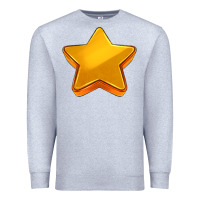 Heather Grey 3d golden stars Premium Sweatshirt - AdoDesignShop