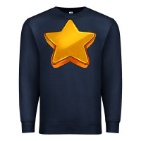 Navy 3d golden stars Premium Sweatshirt - AdoDesignShop