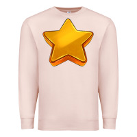 Pale Pink 3d golden stars Premium Sweatshirt - AdoDesignShop