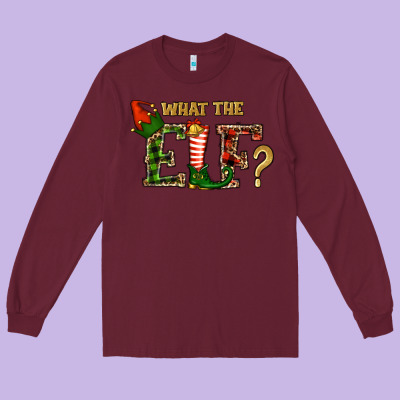 Whar The Elf  Christmas Long Sleeve Tee Designed By Ranaportraitstore