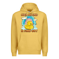 Antique Gold duck around and find out Premium Hoodie - MaliasSmallBusiness