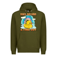 Army Green duck around and find out Premium Hoodie - MaliasSmallBusiness