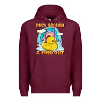 Burgundy duck around and find out Premium Hoodie - MaliasSmallBusiness