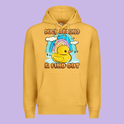 Duck Around And Find Out Premium Hoodie Designed By Maliassmallbusiness