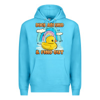 Ocean Blue duck around and find out Premium Hoodie - MaliasSmallBusiness