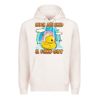 Pale Pink duck around and find out Premium Hoodie - MaliasSmallBusiness