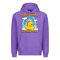 Purple duck around and find out Premium Hoodie - MaliasSmallBusiness