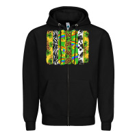 Black St. Patrick's Day brushstrokes Zipper Hoodie - Neo Western