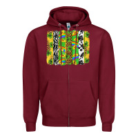 Burgundy St. Patrick's Day brushstrokes Zipper Hoodie - Neo Western