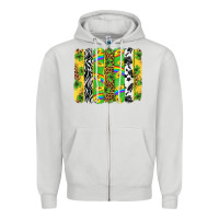 Dove Grey St. Patrick's Day brushstrokes Zipper Hoodie - Neo Western
