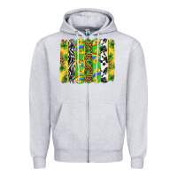 Heather Grey St. Patrick's Day brushstrokes Zipper Hoodie - Neo Western