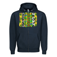 Navy St. Patrick's Day brushstrokes Zipper Hoodie - Neo Western