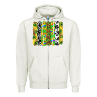 Oatmeal Heather St. Patrick's Day brushstrokes Zipper Hoodie - Neo Western