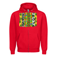 Red St. Patrick's Day brushstrokes Zipper Hoodie - Neo Western