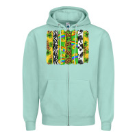 Seafoam St. Patrick's Day brushstrokes Zipper Hoodie - Neo Western