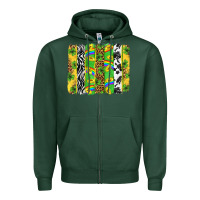 Sports Green St. Patrick's Day brushstrokes Zipper Hoodie - Neo Western