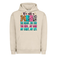 Pigment French Oak It's all a mess the house the car Urban Hoodie - MaliasSmallBusiness