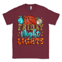 Burgundy friday night lights basketball Classic Tee - Zillion Design Studio