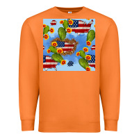 Carrot usa map cactus and sunflower seamless pattern Premium Sweatshirt - BundleAndBundleShop