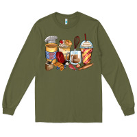 Army Green bakery coffee cups Long Sleeve Tee - Zillion Design Studio