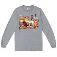Heather Grey bakery coffee cups Long Sleeve Tee - Zillion Design Studio