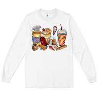 White bakery coffee cups Long Sleeve Tee - Zillion Design Studio