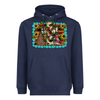 Navy Christmas cross Heavyweight Hoodie - JahusDesignShop